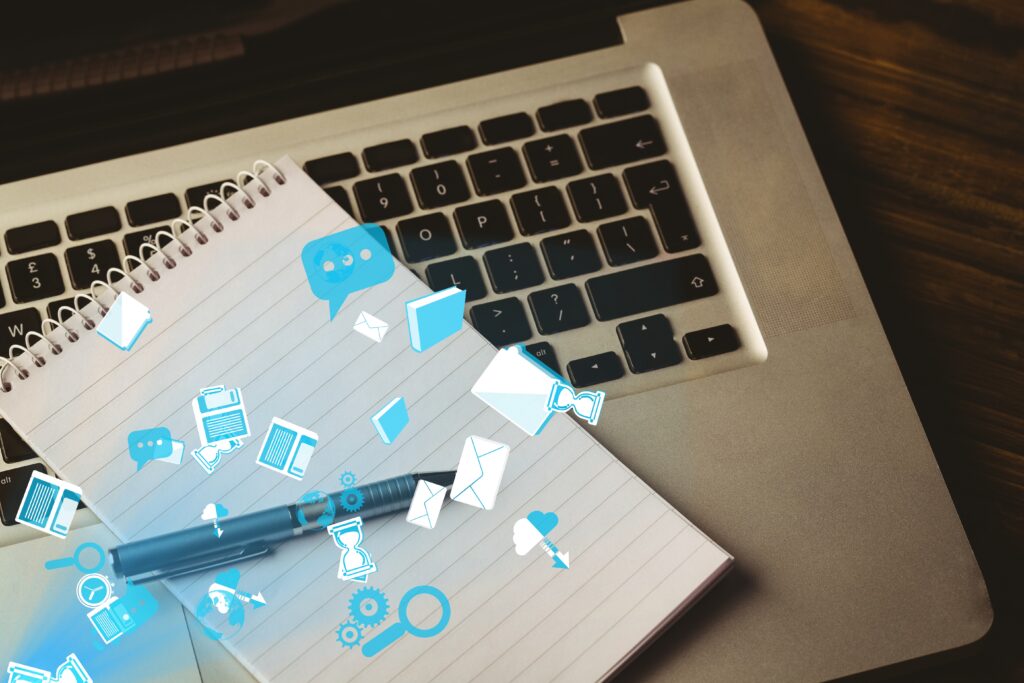 laptop-notepad-with-app-icons laptop notepad with app icons