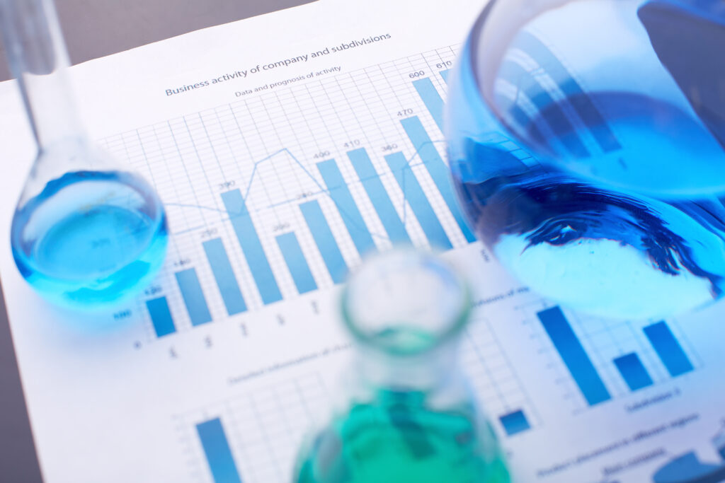 statistical-documents-with-test-tubes statistical documents with test tubes