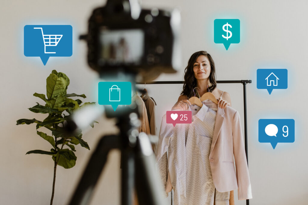 woman-live-streaming-online-shopping-campaign woman live streaming online shopping campaign